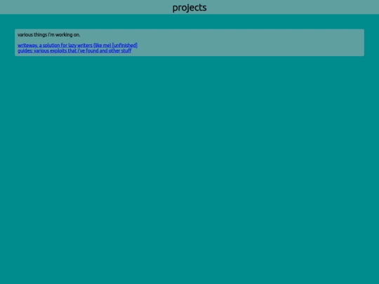 projects screenshot
