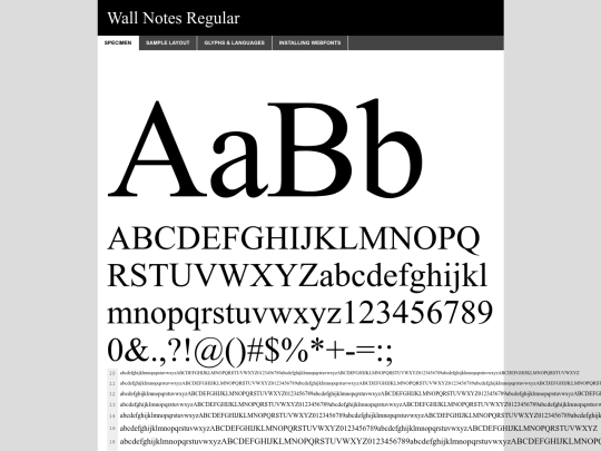 fonts/wall notes/wall_notes-demo screenshot
