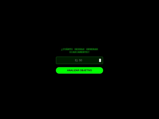 calcularobjetivos screenshot