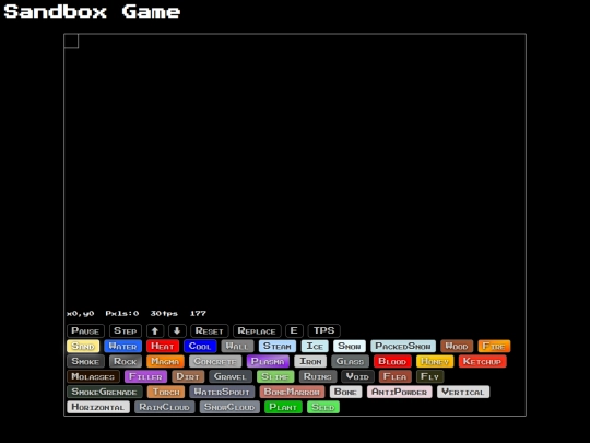 Games/sandboxels/archive/second-version screenshot