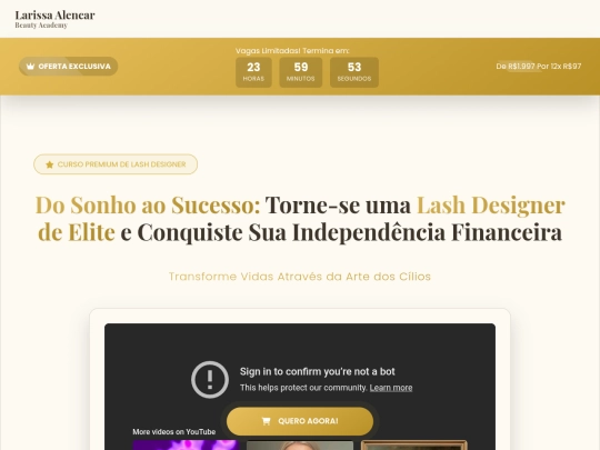 curso larissa screenshot