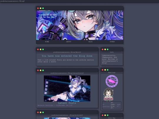 Blog screenshot