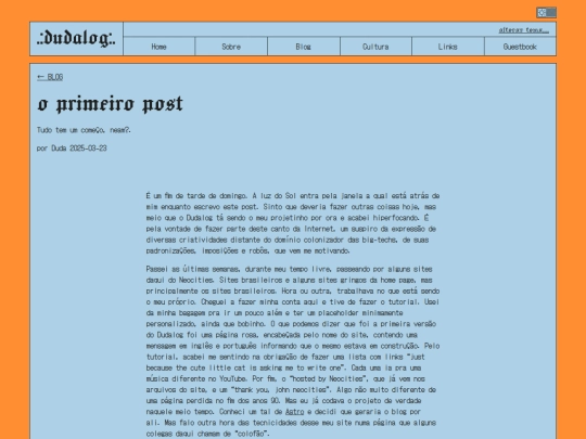 blog/debut screenshot