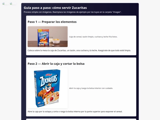 menu/cereal screenshot