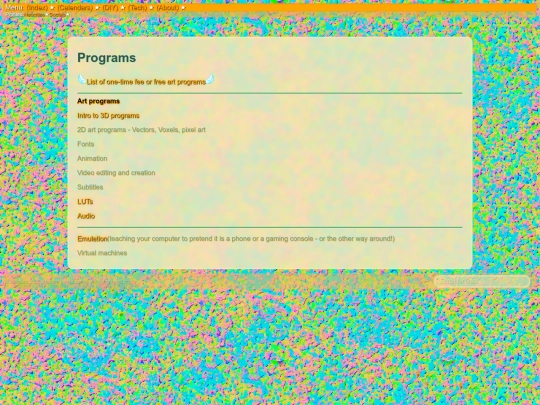 programs screenshot