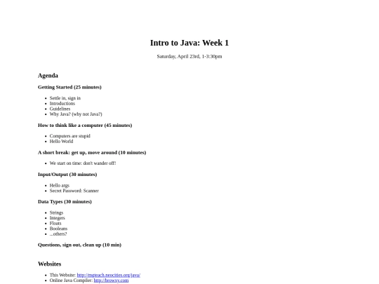 java/intro1 screenshot