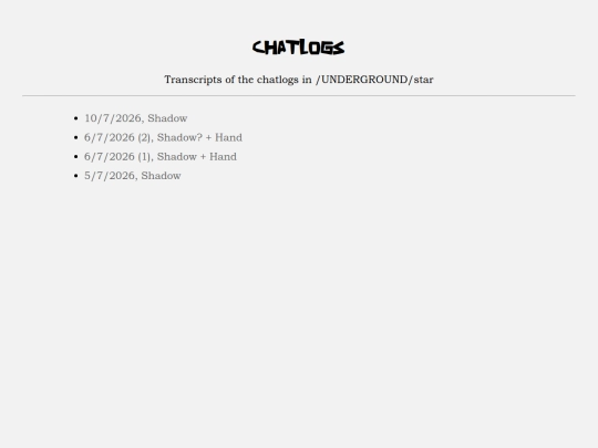 SITEINDEX/encounters/Chatlogs screenshot