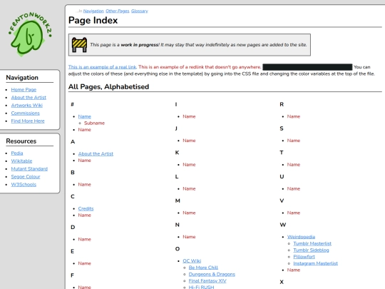 links screenshot