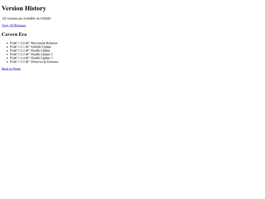 versions screenshot