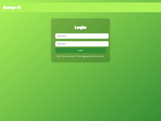 login screenshot