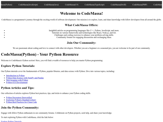 codemassa/python screenshot