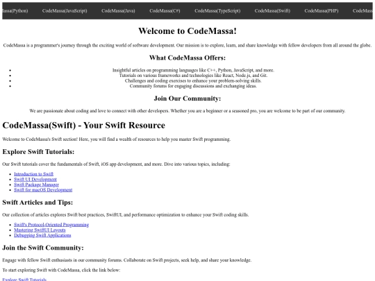 codemassa/swift screenshot