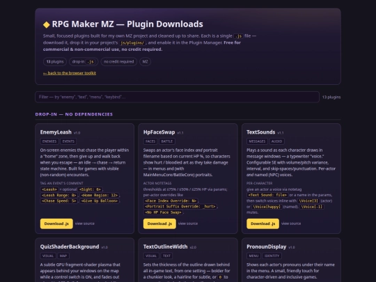 plugins screenshot