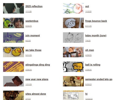 blogposts screenshot