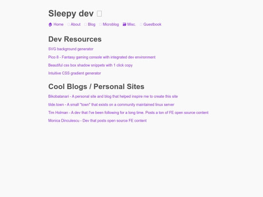 links screenshot