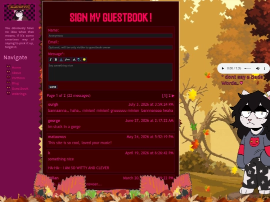 guestbook screenshot