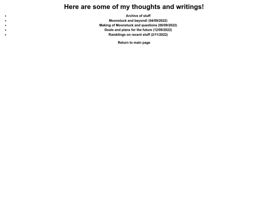 writings screenshot