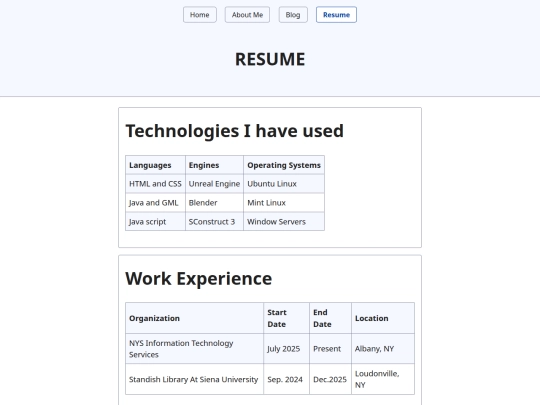 project1A/resume screenshot