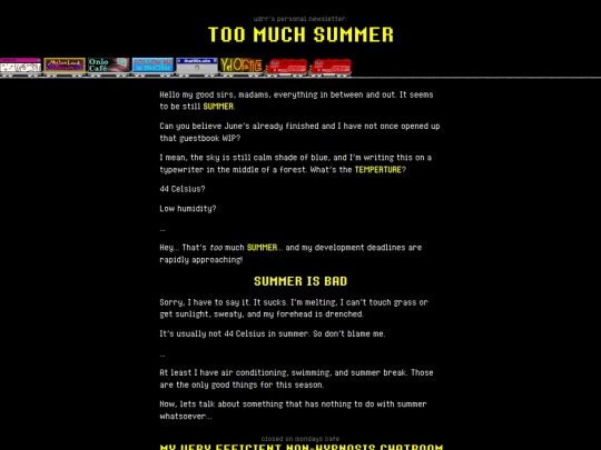 newsletter/too_much_summer screenshot