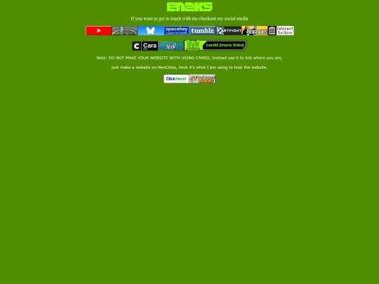 social links screenshot