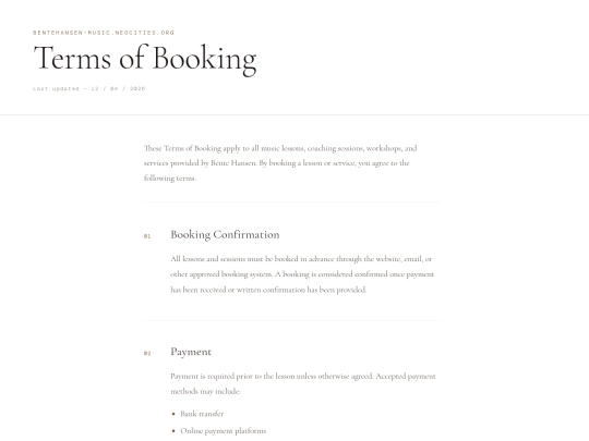 terms-of-booking screenshot