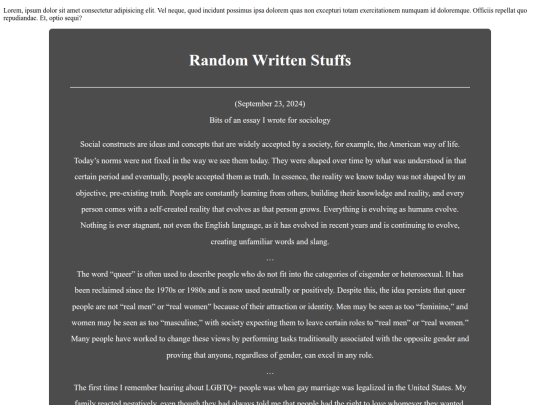 Blog screenshot