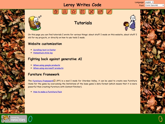 tutorials screenshot