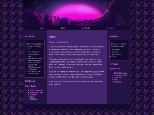 blog screenshot