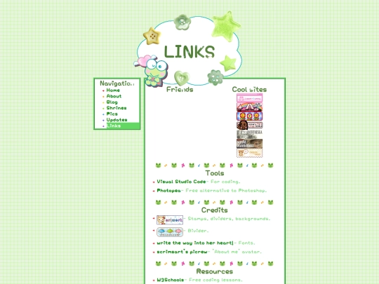 links screenshot