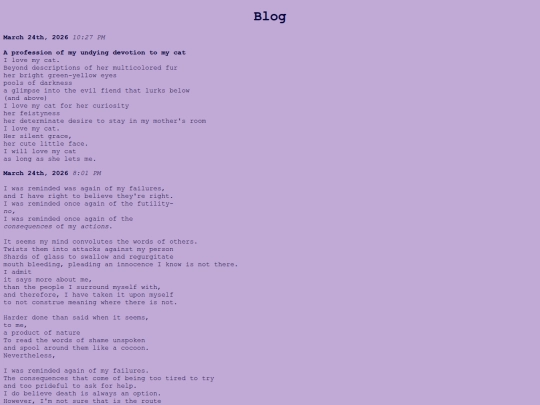Blog screenshot