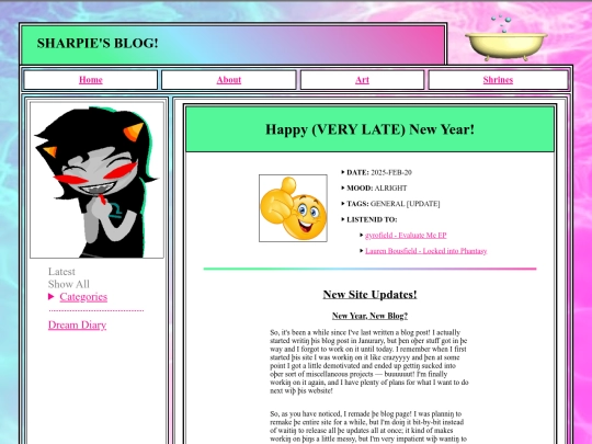 blog screenshot