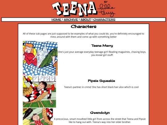 comic/characters screenshot