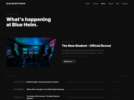 blogs/home screenshot