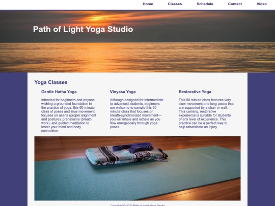 yoga/classes screenshot