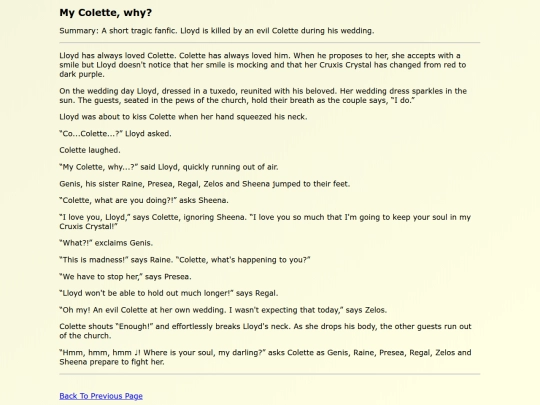 Fanfics EN/My_Colette_why screenshot