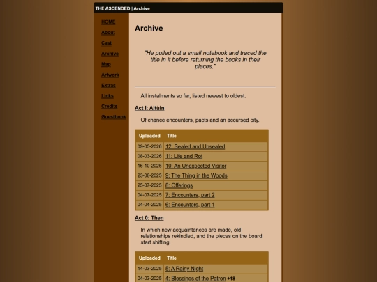 archives screenshot