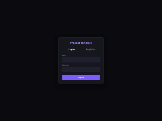 login screenshot