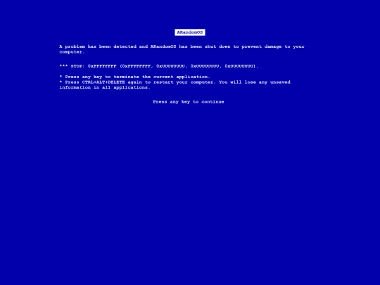 aros/error screenshot