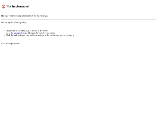 error/501 screenshot