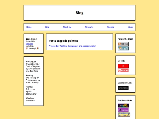 blog/tag/politics screenshot