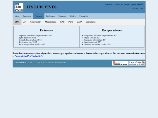 html5/alumnos screenshot