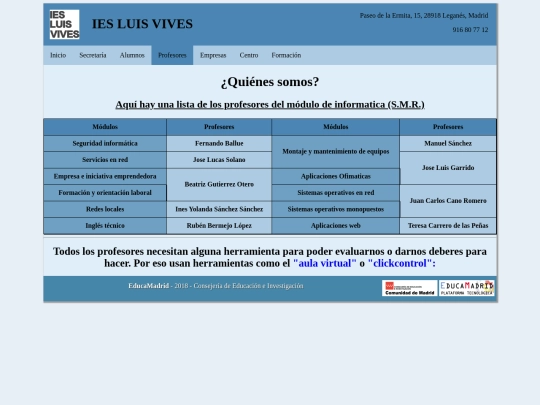 html5/profesores screenshot