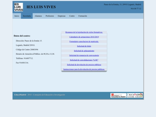 html5/secretaria screenshot