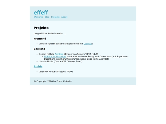 projects screenshot