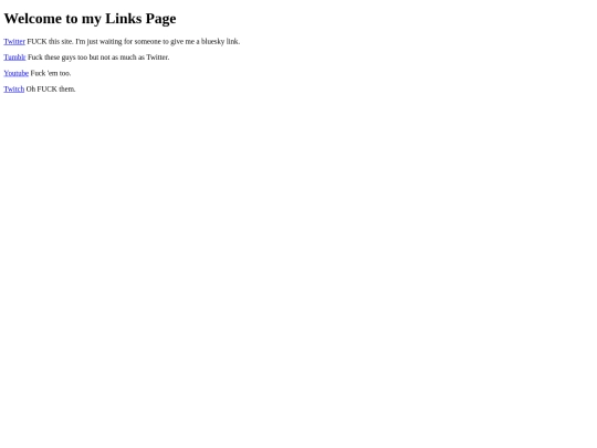 Links screenshot