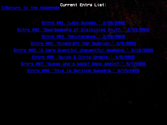 Entries screenshot