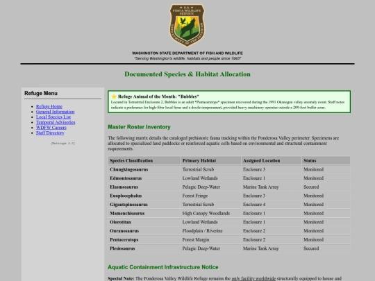 species screenshot