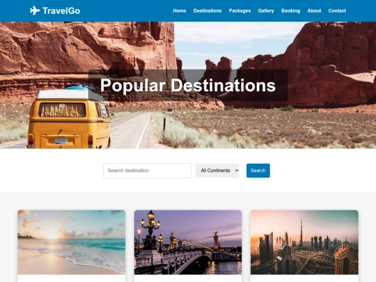 travel/destinations screenshot