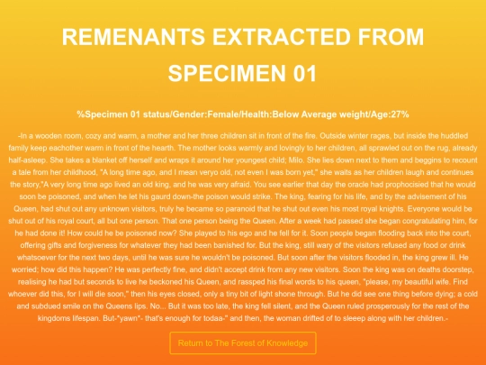 specimen01 screenshot
