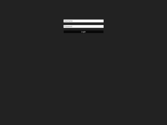 login screenshot